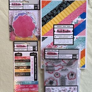 Bundle of 4, Vicki Boutin crafting / card making stamp, stickers, paper